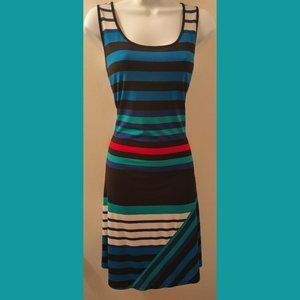 Multicolor Midi Stripe Dress
